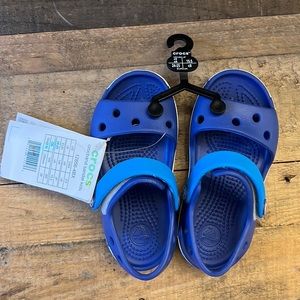 Toddler crocs sandals royal blue size c8. Brand new with tags